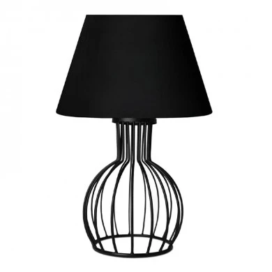 Magnolia Megapap E27 fabric/metal table light in black color Φ22x36cm.