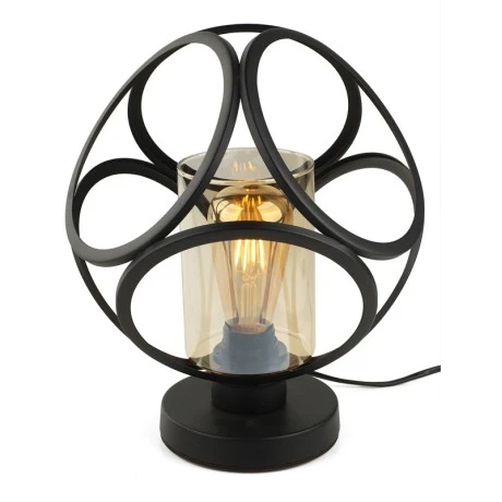 Silvia Megapap E27 metal desk lamp in black color 20x20x25cm.