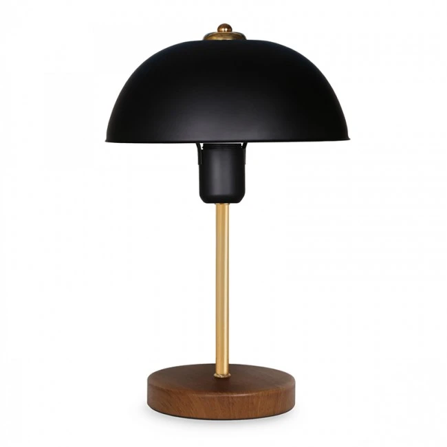 Stuart Megapap metallic/Mdf/plastic table lamp in golden/black color 23x12x38cm.