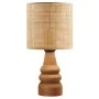 Tino Megapap E14 pe rattan/wooden table lamp in natural/brown color Ø15x32cm.