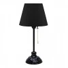 Vienna Megapap E27 fabric/metal table light in black color Φ22x45cm.