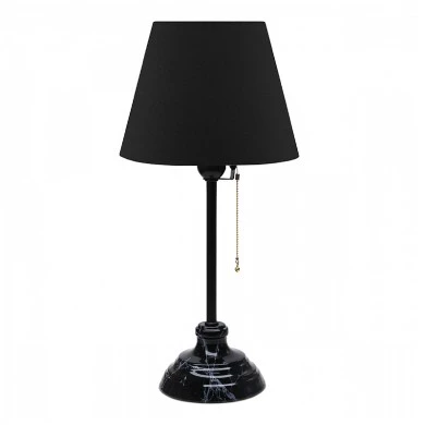 Vienna Megapap E27 fabric/metal table light in black color Φ22x45cm.