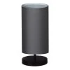 Winkler Megapap fabric/wooden/metallic table lamp in anthracite/black color 15x24x30cm.