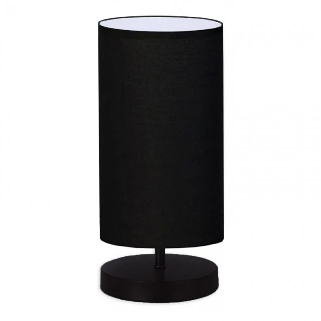 Winkler Megapap fabric/wooden/metallic table lamp in black color 15x24x30cm.