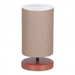 Winkler Megapap wicker fabric/wooden/metallic table lamp in light brown color 15x24x30cm.