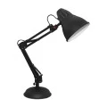 Desk lamp E27 metal color black 16.2x14.5x50cm.