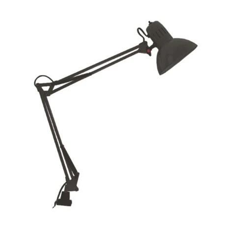 Desk lamp with clamp E27 40W metal color black 16.5x15x36cm.