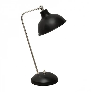 Travis Megapap E14 metal table lamp in black color 16.5x11x42cm.
