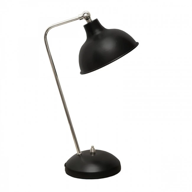 Travis Megapap E14 metal table lamp in black color 16.5x11x42cm.