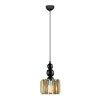 Alaba Megapap E27 metal - glass single-light ceiling light in black color 15x15x65cm.