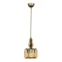 Alaba Megapap E27 metal - glass single-light ceiling light in gold color 15x15x65cm.