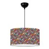 Alamea Megapap E27 fabric ceiling lamp multicolor victorian pattern Φ38x70cm.