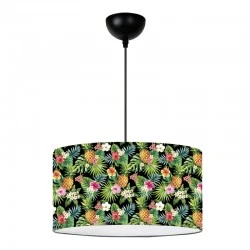 Alamea Megapap E27 fabric ceiling lamp multicolor floral Φ38x70cm.