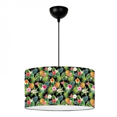 Alamea Megapap E27 fabric ceiling lamp multicolor floral Φ38x70cm.