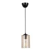 Alberto Megapap E27 acrylic single light ceiling light in black color 10x10x60cm.
