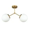 Alison Megapap metal - glass ceiling light in gold color Ø50x30cm.