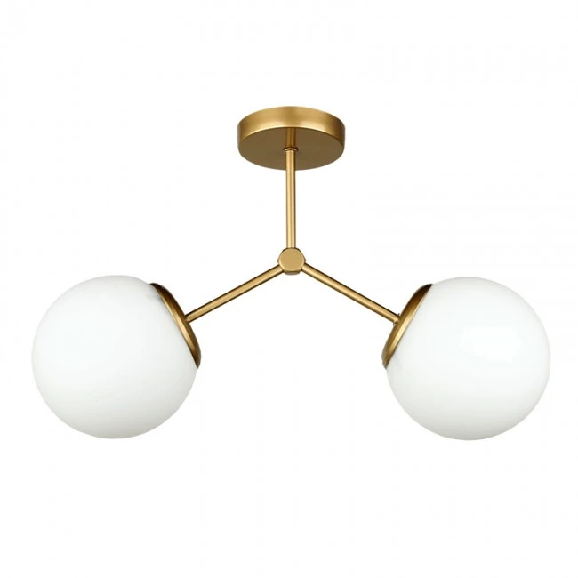 Alison Megapap metal - glass ceiling light in gold color Ø50x30cm.