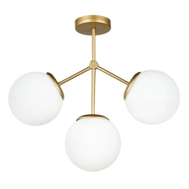 Alison Megapap metal - glass ceiling light in gold color Ø40x45cm.