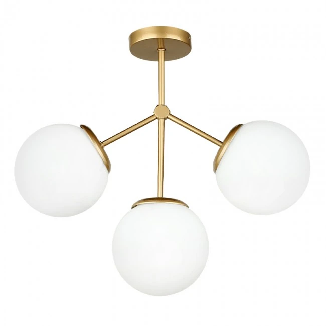 Alison Megapap metal - glass ceiling light in gold color Ø40x45cm.