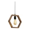 Annabelle Megapap wooden single-light ceiling light in walnut color 25x70cm.