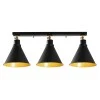 Arden Megapap E27 metallic three-light ceiling light in black color 72x20x26cm.