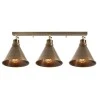 Arden Megapap E27 metallic three-light ceiling light in gold vintage color 72x20x26cm.