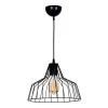 Arezzo Megapap E27 metallic ceiling light in black color Ø30x75cm.