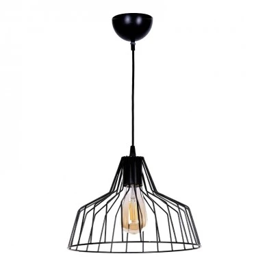 Arezzo Megapap E27 metallic ceiling light in black color Ø30x75cm.