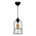 Argon Megapap E27 metallic ceiling light in black color Ø15x65cm.
