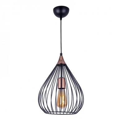 Ariana Megapap E27 metallic ceiling light in black color 26x26x70cm.