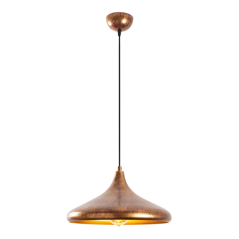Barek Megapap E27 metallic ceiling lamp in bronze color Φ34x119cm.