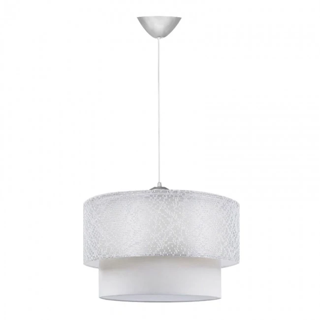 Barnhart Megapap fabric ceiling lamp in white color 30x30x70cm.