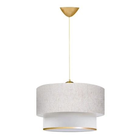 Barnhart Megapap fabric ceiling lamp in white/golden color 30x20x70cm.