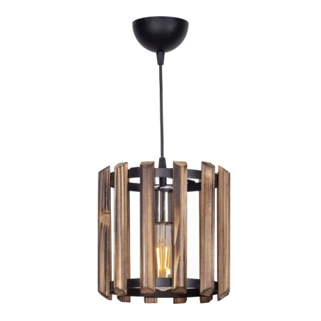 Bosco Megapap E27 wooden ceiling light in brown color 25x25x65cm.