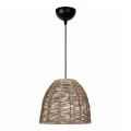 Cascais Megapap E27 rope ceiling lamp in natural color Ø31x70cm.