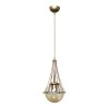 Chavi Megapap E27 metallic single-light ceiling light in golden color 18x18x75cm.
