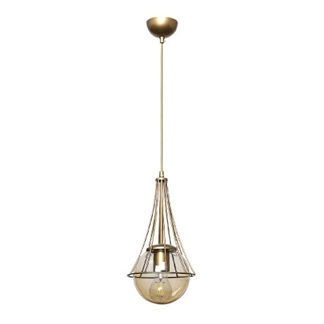 Chavi Megapap E27 metallic single-light ceiling light in golden color 18x18x75cm.