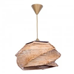 Conall Megapap E27 paper ceiling light in natural color 35x35x65cm.