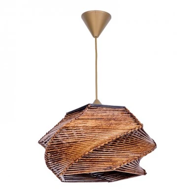 Conall Megapap E27 paper ceiling light in brown color 35x35x65cm.