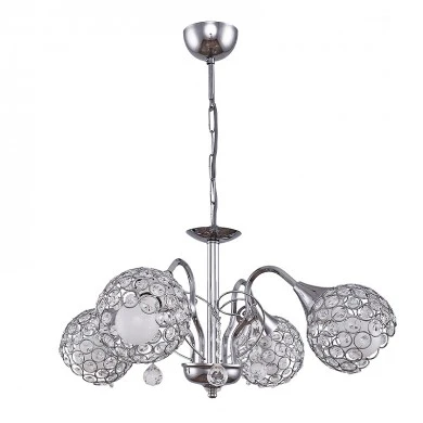 Dagobert Megapap E27 metallic four-light ceiling light in silver color 58x58x61cm.