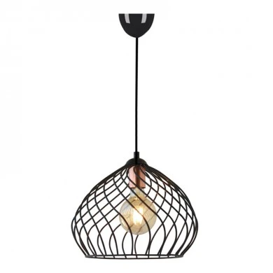 Dennis Megapap metallic ceiling lamp in black color 21x30x70cm.