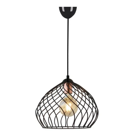 Dennis Megapap metallic ceiling lamp in black color 21x30x70cm.