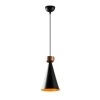 Dona Megapap E27 metallic ceiling lamp in black color Ø19x131cm.