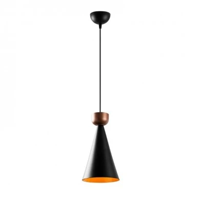 Dona Megapap E27 metallic ceiling lamp in black color Ø19x131cm.