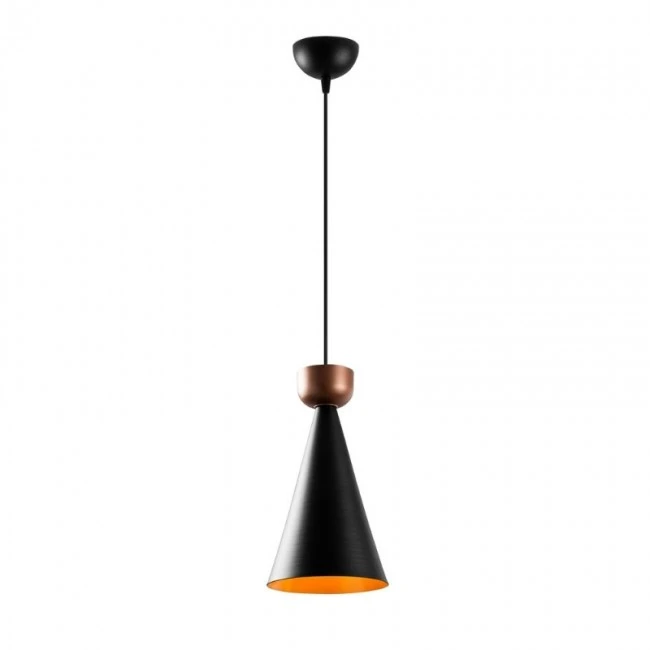 Dona Megapap E27 metallic ceiling lamp in black color Ø19x131cm.