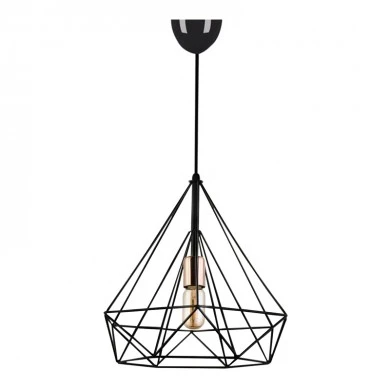 Donald Megapap metallic ceiling lamp in black color 25x30x65cm.