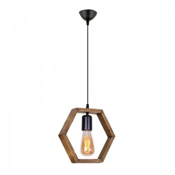 Esela Megapap wooden ceiling light in natural color 26x4x70cm.