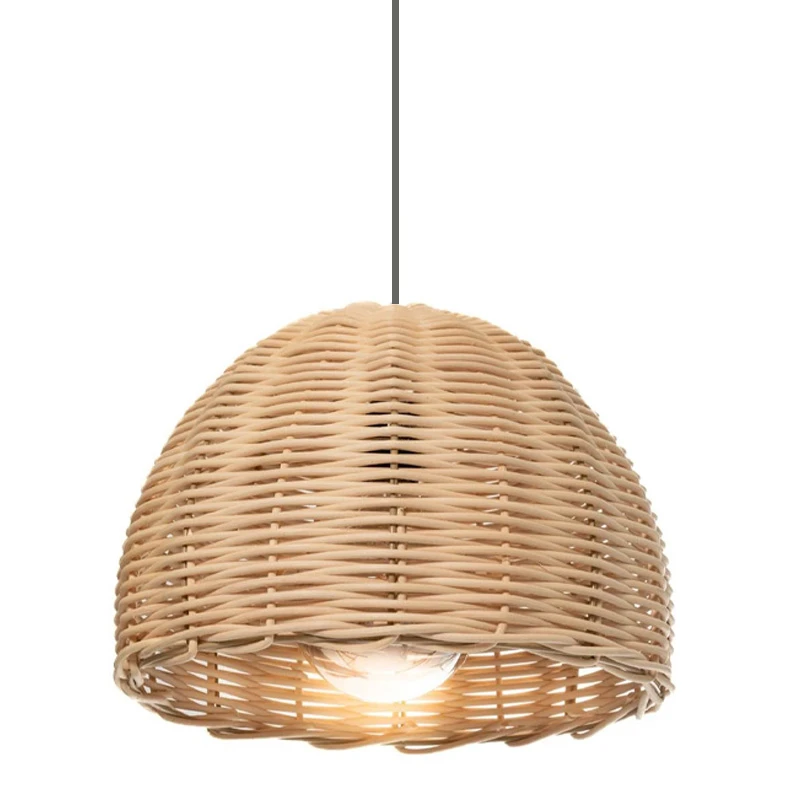 NATURAL RATTAN CEILING LAMP D37Χ28CM