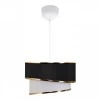 Fanny Megapap E27 fabric ceiling lamp in black - white color Φ30x70cm