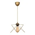 Faven Megapap E27 metallic single-light ceiling light in gold color 17x17x70cm.